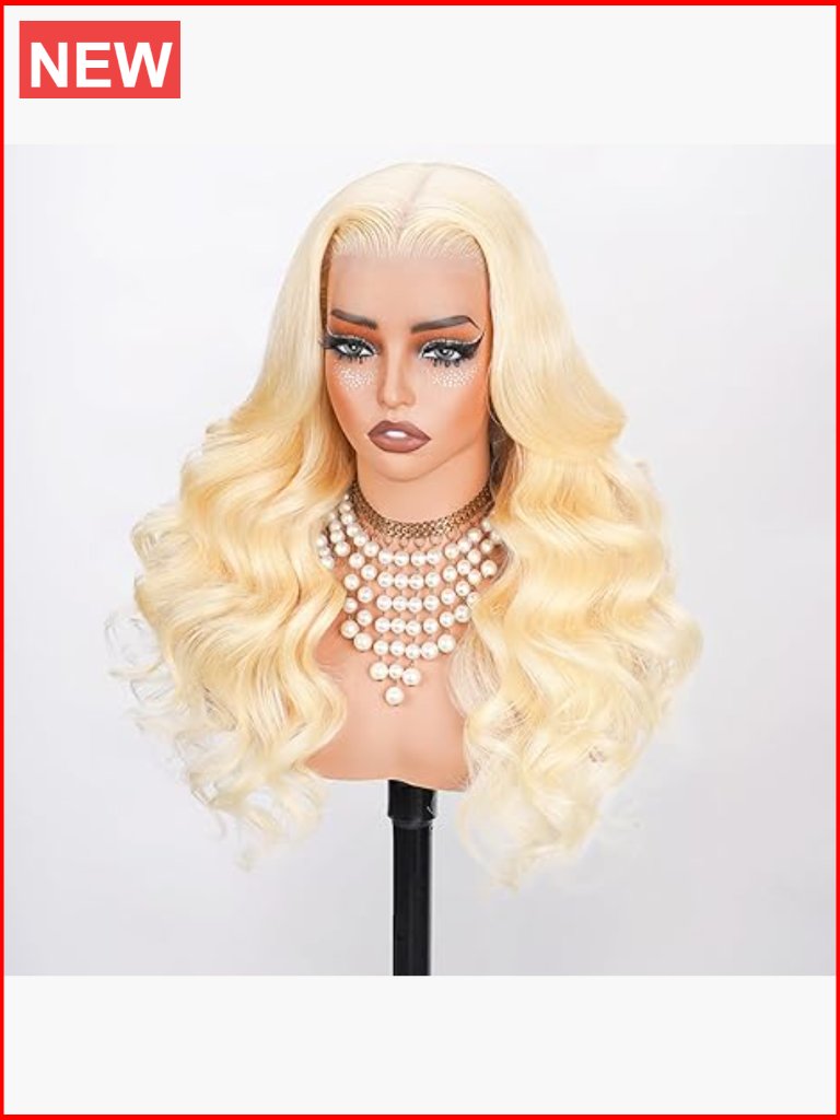 13x6 Lace Front Wig Human Hair Pre Plucked 250 Density 24 Inch Body Wave